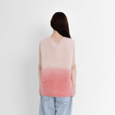 カシミヤベスト/Plant Dye Japanese brushing Cashmere Vest