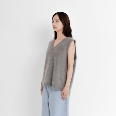 カシミヤベスト/Plant Dye Japanese brushing Cashmere Vest