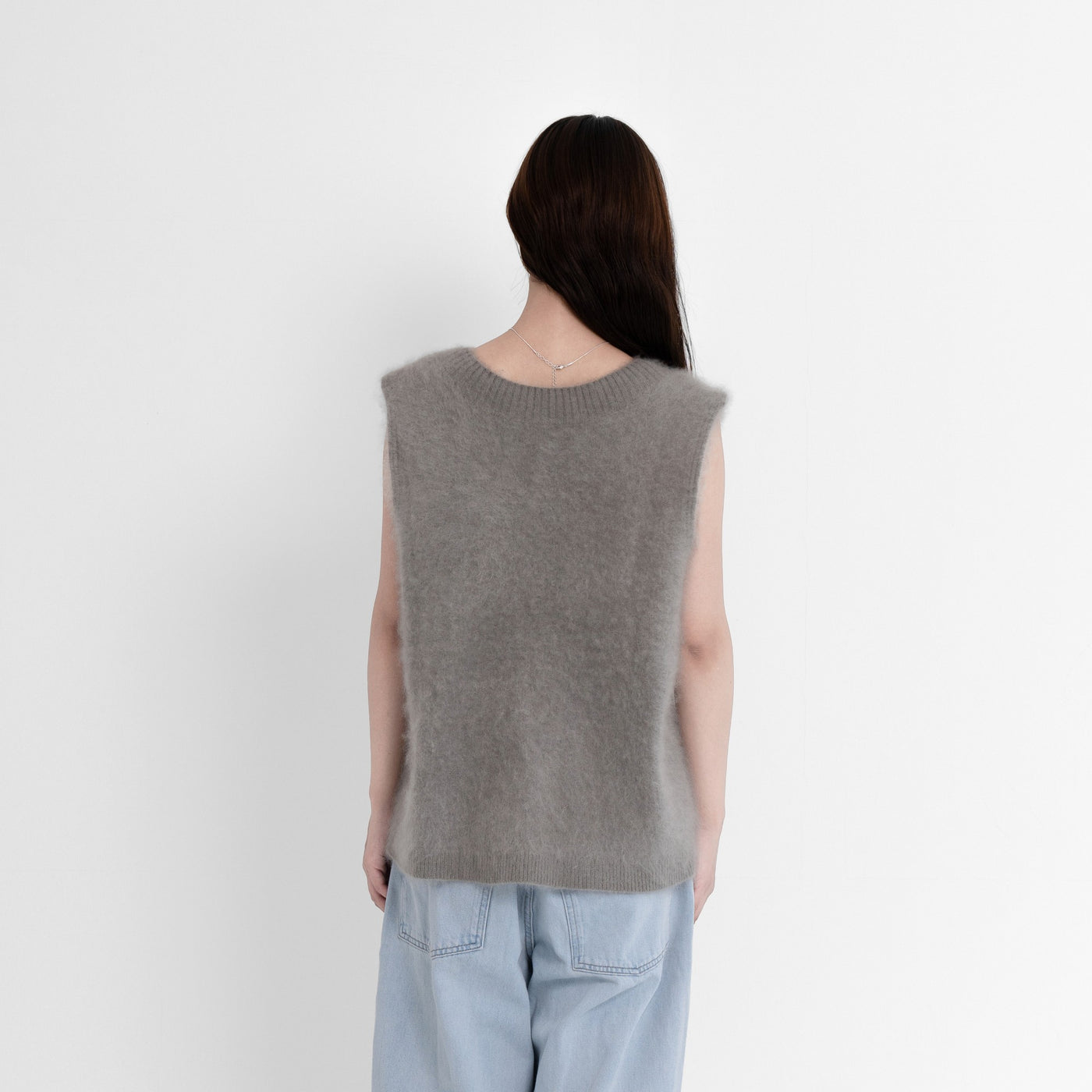 カシミヤベスト/Plant Dye Japanese brushing Cashmere Vest