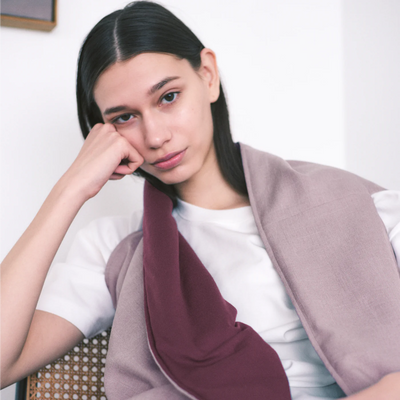 "着れる"ブランケット/Wearable Blanket -gilet-