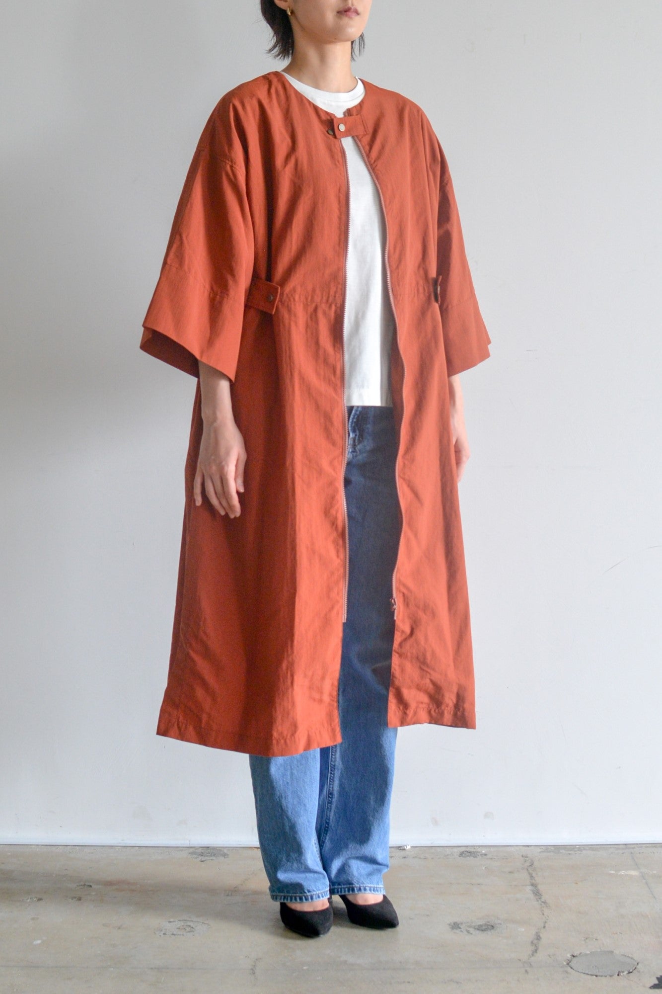 ガウンワンピース/ハーフスリーブ-unisex(全2色)