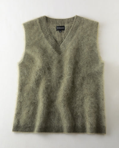 カシミヤベスト/Plant Dye Japanese brushing Cashmere Vest