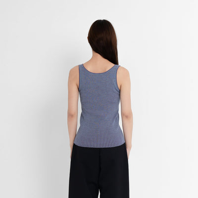 Vネックベスト/Plant Dye Ultrafine Wool V-neck Vest